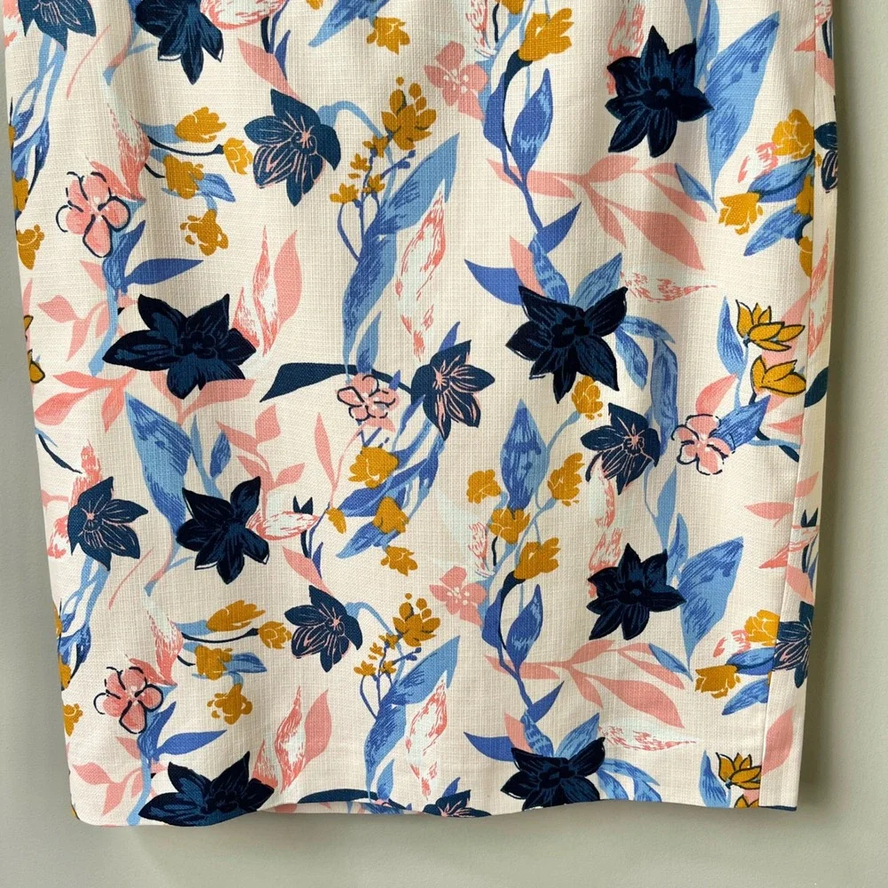 J. Crew Factory Skirt Women's 14 New NWT Pink Floral Office Feminine Preppy